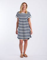 white-co-turn-back-tee-dress-short-navy-white-stripe-womens-clothing