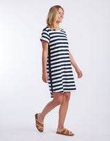 white-co-turn-back-tee-dress-short-navy-white-stripe-womens-clothing
