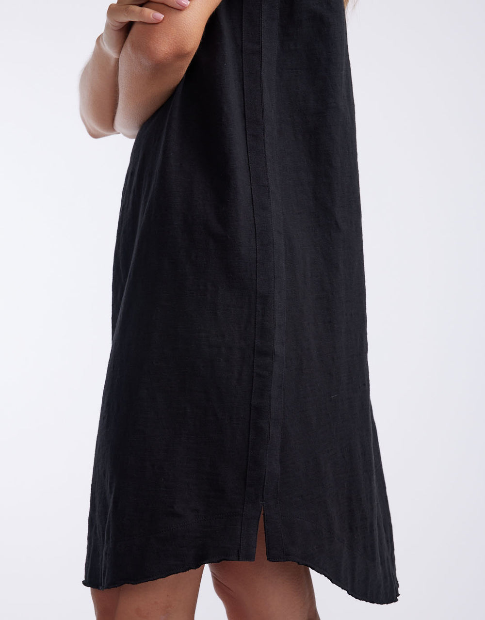 white-co-turn-back-tee-short-dress-black-womens-clothing