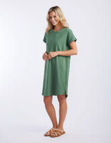 white-co-turn-back-tee-short-dress-khaki-womens-clothing