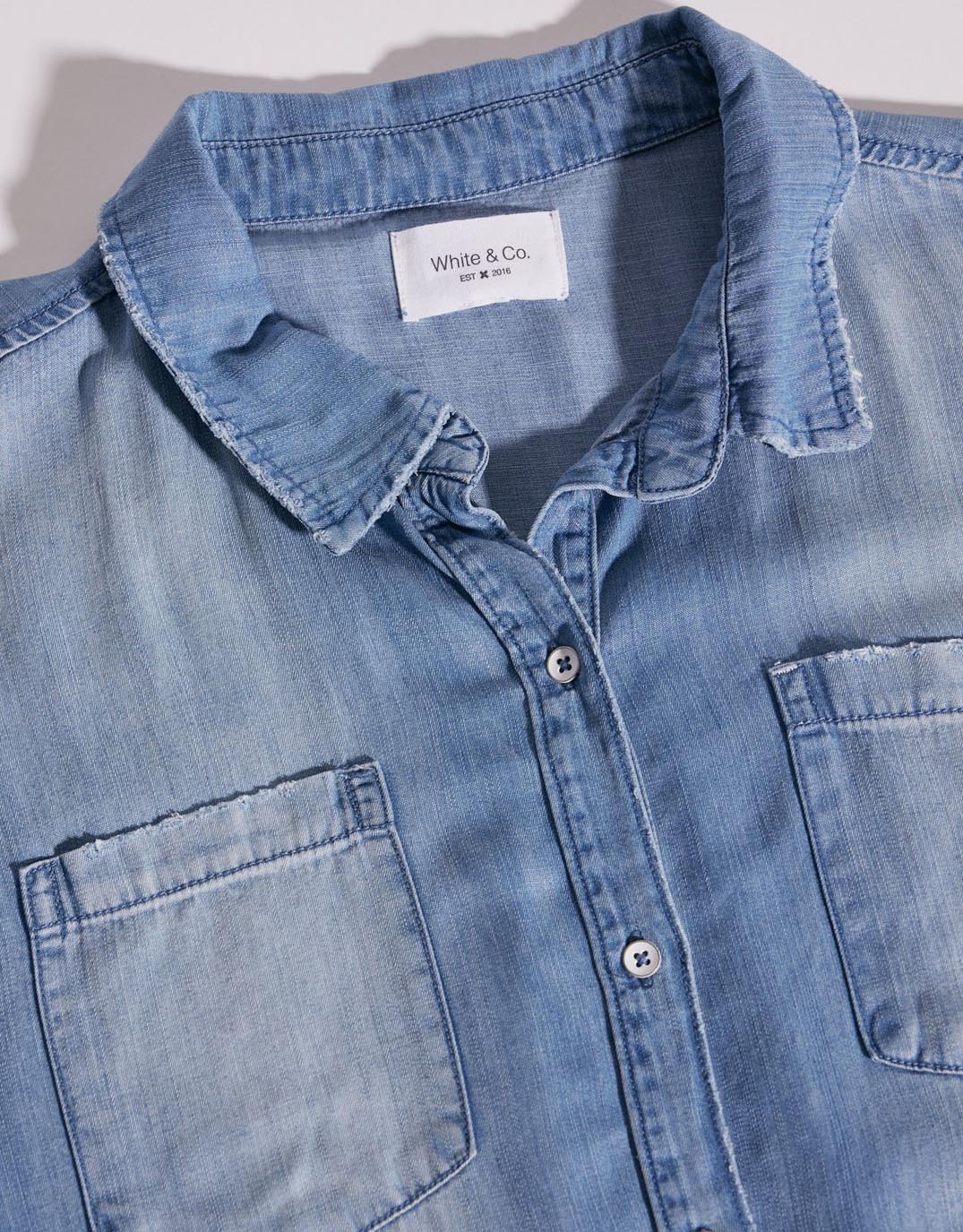 Amber Vintage Denim Dress - Chambray