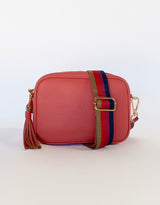 Zoe Crossbody Bag - Coral/Fuchsia Stripe