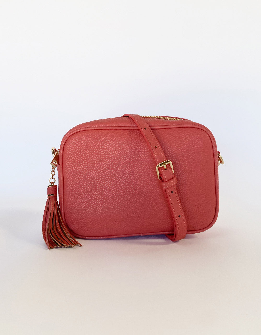 Zoe Crossbody Bag - Coral/Navy White Stripe