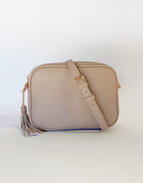 Zoe Crossbody Bag - Stone/Natural Lurex Stripe