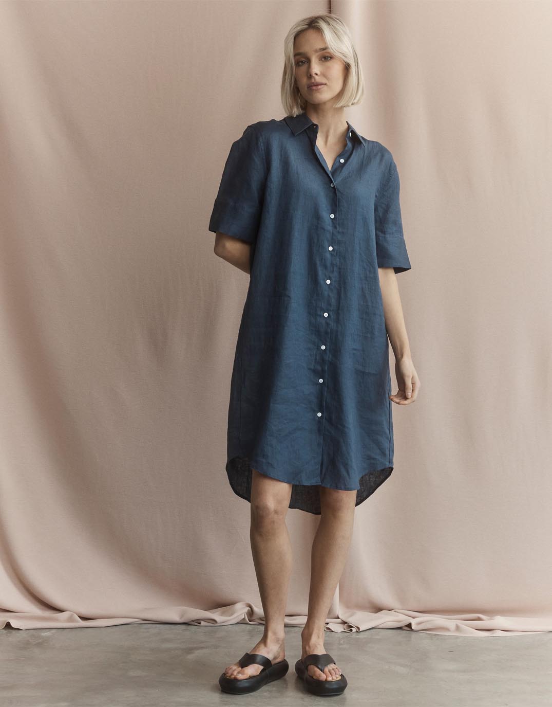 white-ftl-hettie-linen-shirt-dress-french-navy-womens-clothing