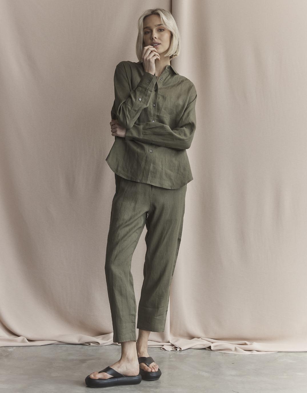 white-ftl-katie-linen-shirt-khaki-womens-clothing