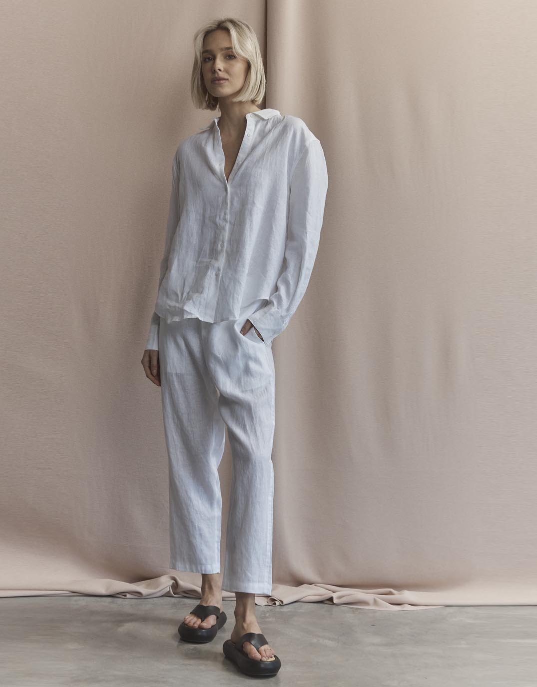 Katie Linen Shirt - White