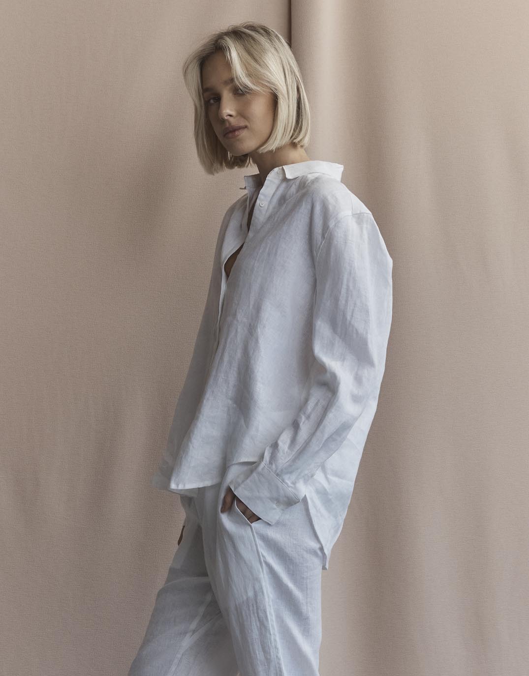 Katie Linen Shirt - White