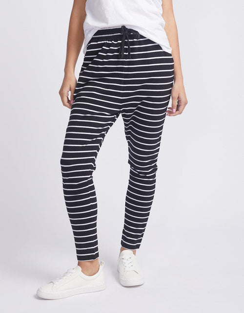 Betty Basics - Jade Lounge Pants - Black/White Stripe - paulaglazebrook Pants