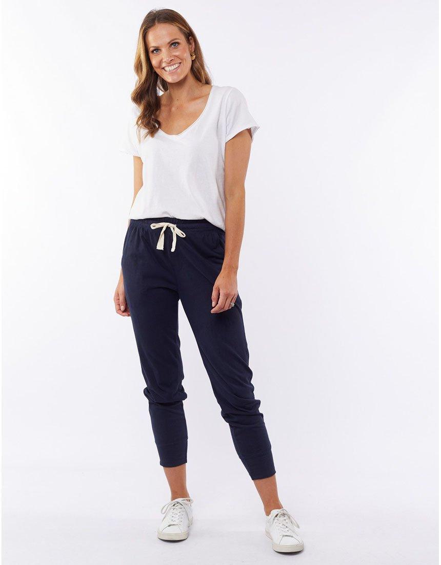 Elm - Wash Out Lounge Pants - Navy - White & Co Living Pants