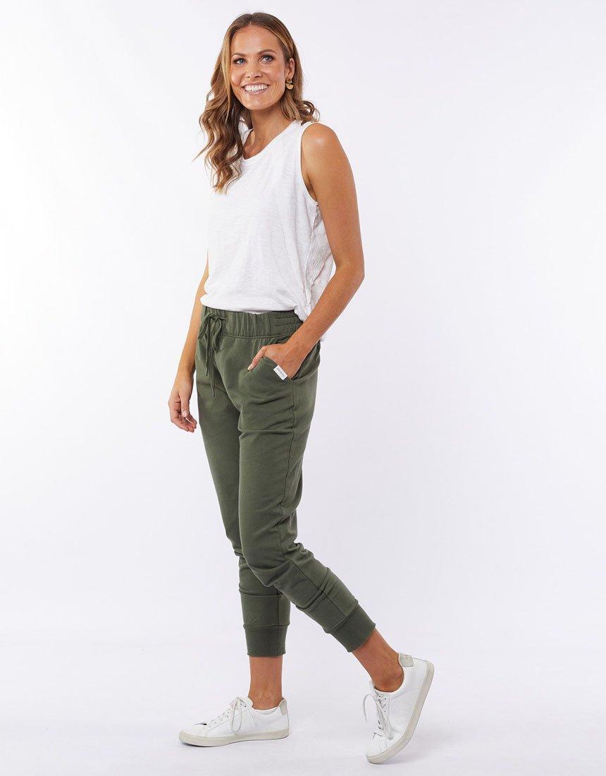 Foxwood - Lazy Days Pants - Khaki - White & Co Living Pants
