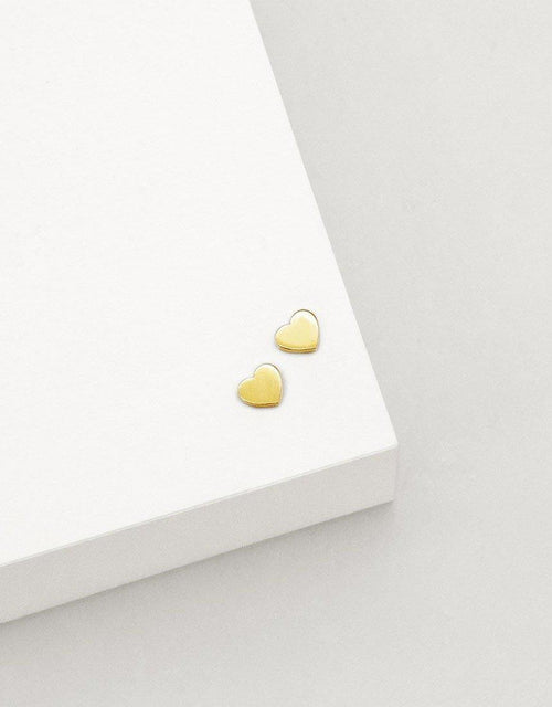 Linda Tahija Jewellery - Heart Stud Earrings - Gold Plated - paulaglazebrook Accessories