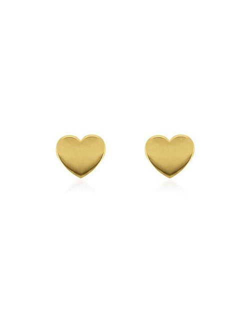 Linda Tahija Jewellery - Heart Stud Earrings - Gold Plated - paulaglazebrook Accessories