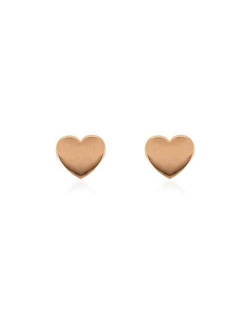Linda Tahija Jewellery - Heart Stud Earrings - Rose Gold Plated - paulaglazebrook Accessories