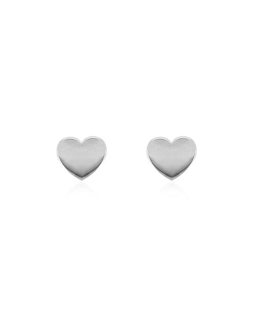 Linda Tahija Jewellery - Heart Stud Earrings - Sterling Silver - paulaglazebrook Accessories
