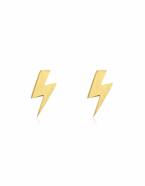 Linda Tahija Jewellery - Lightning Bolt Stud Earring - Gold - paulaglazebrook Accessories