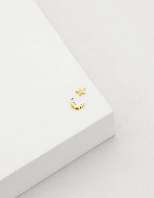Linda Tahija Jewellery - Star & Moon Stud Earrings - Gold Plated - paulaglazebrook Accessories