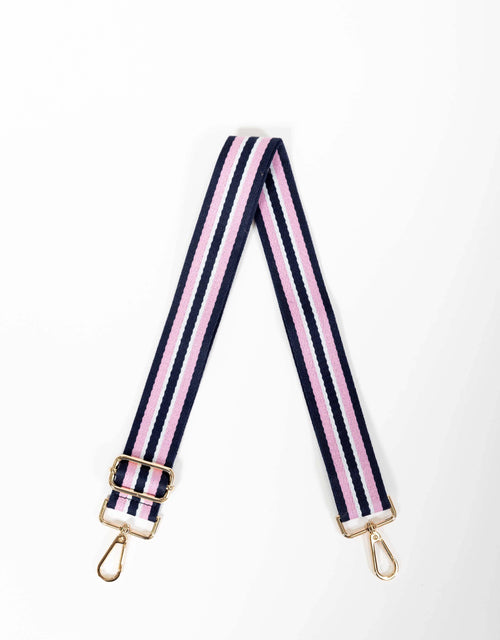 paulaglazebrook. - Bag Strap Stripe - Navy/Pink - paulaglazebrook Accessories