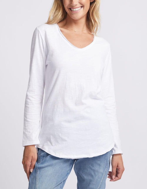 paulaglazebrook. - Original V-Neck Long Sleeve T-Shirt - White - paulaglazebrook Tops
