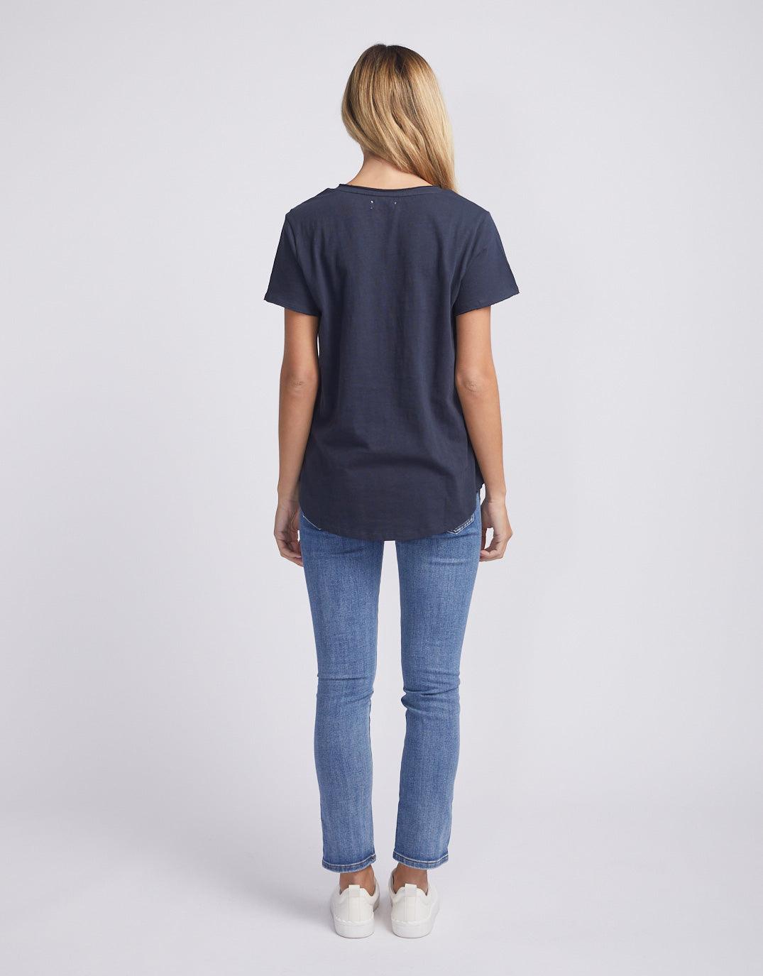 White & Co. - Original V Neck T-Shirt - Navy - White & Co Living Tops