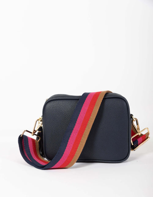 paulaglazebrook. - Zoe Crossbody Bag - Navy/Fuchsia Stripe - paulaglazebrook Accessories