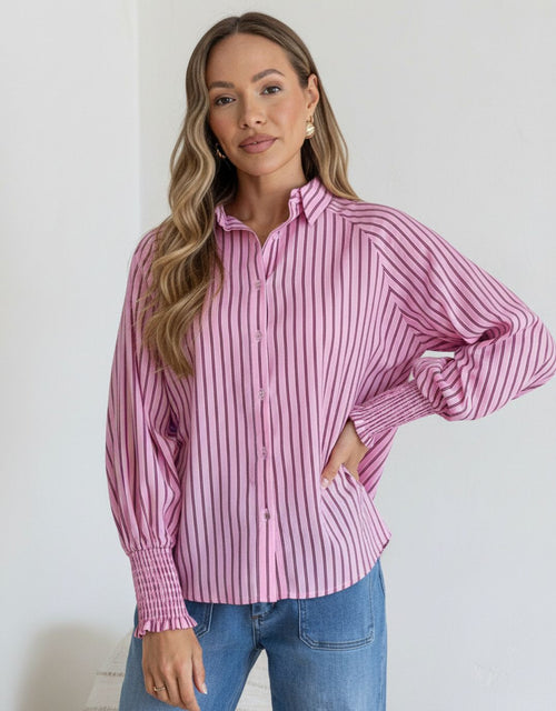 132-fashion-bria-stripe-shirred-cuff-shirt-pink-wine-womens-clothing