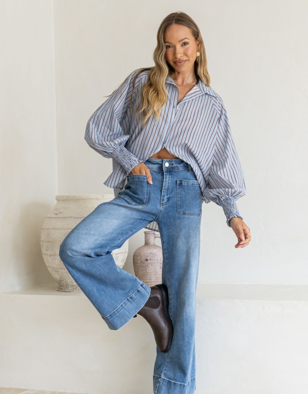 132-fashion-bria-stripe-shirred-cuff-shirt-powder-blue-chocolate-womens-clothing