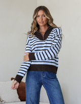 132-fashion-pippa-stripe-zip-knit-chocolate-blue-womens-clothing