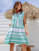 132-fashion-sleeveless-mediterranean-dress-emerald-white-womens-clothing