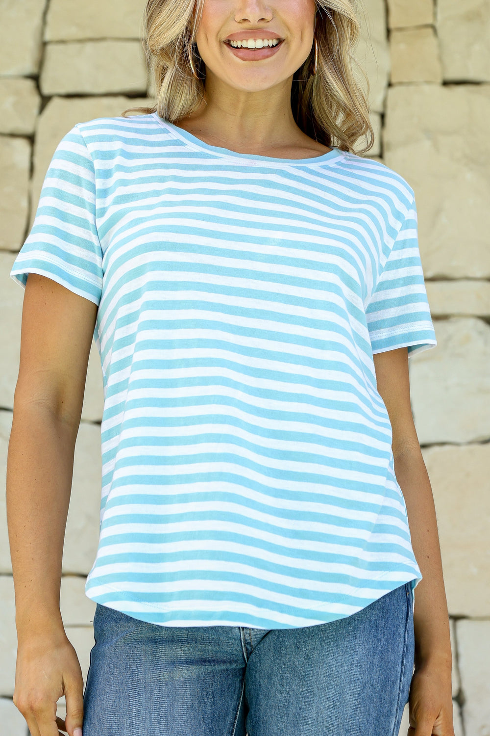 Stripe T-Shirt - Blue/White Stripe