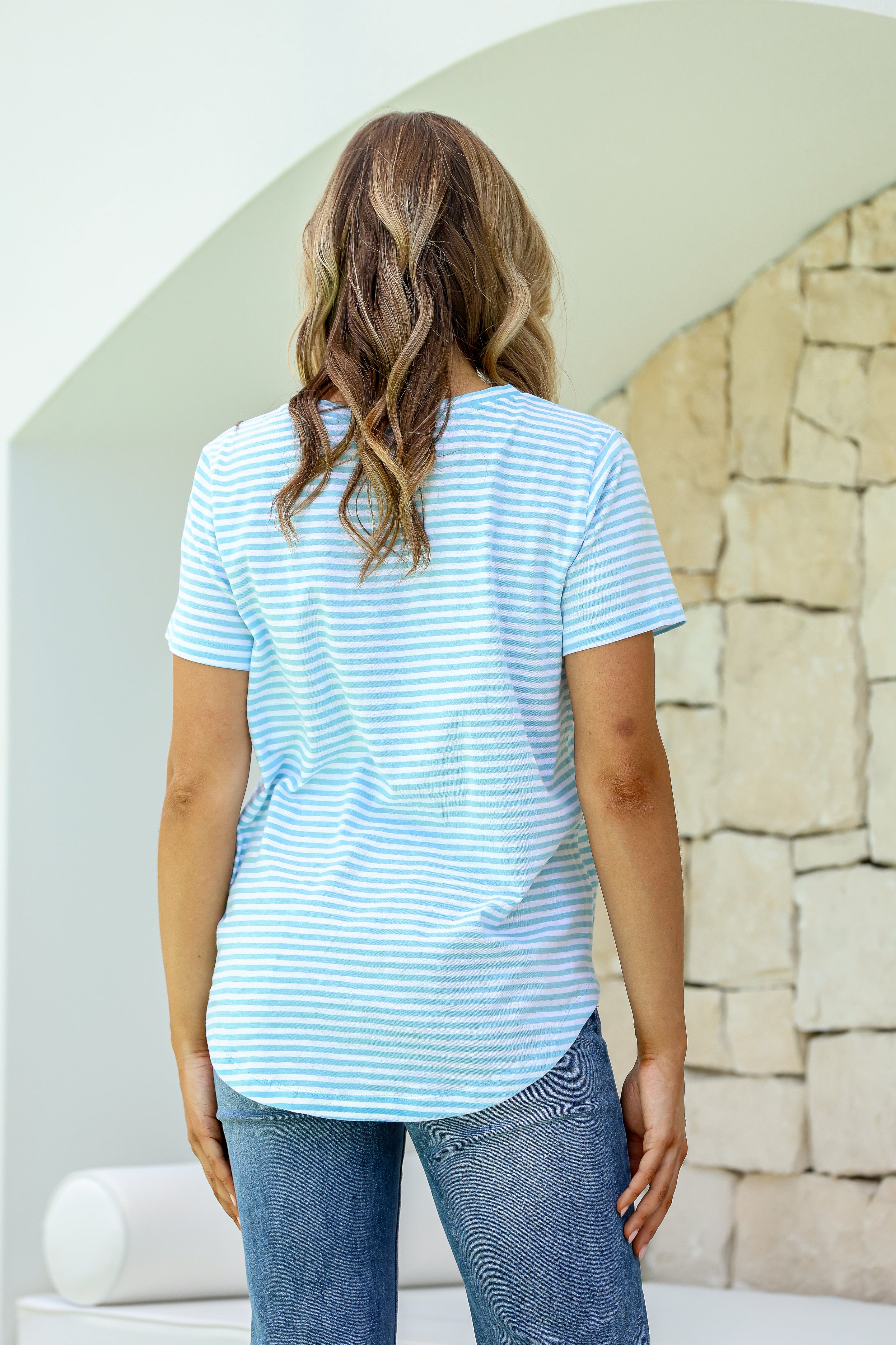 Stripe T-Shirt - Blue/White Stripe