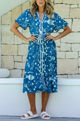 Lunar Shirt Dress - Blue