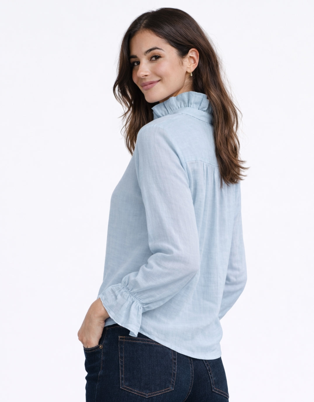 Amber Blouse - Sky Blue