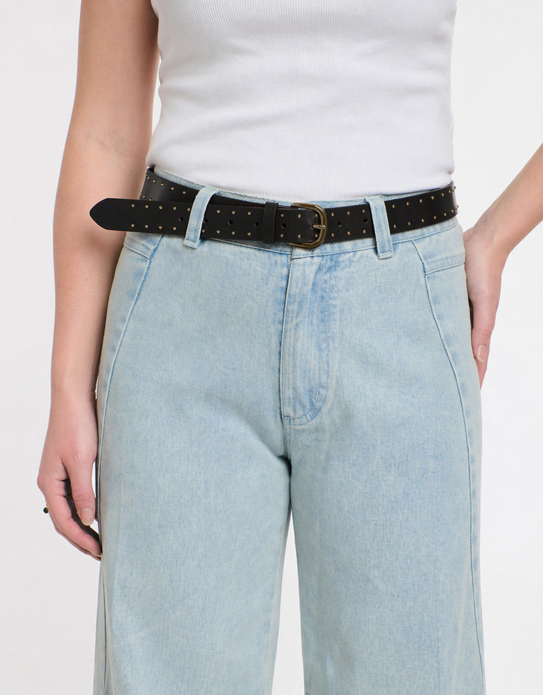 Double Studded Belt - Black