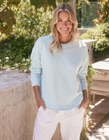 Staple Scoop Hem Sweat - Ice Blue