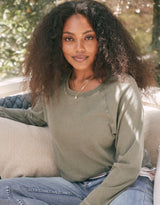 Sunset Throw On Top - Washed Khaki