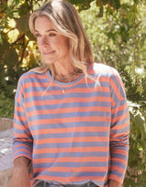 Relaxed Long Sleeve T-Shirt - Melon/Denim Stripe