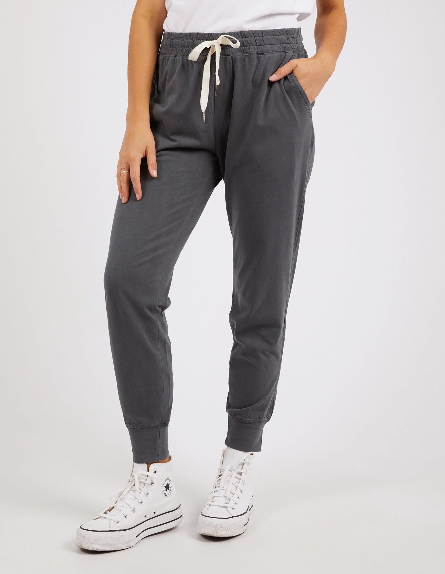 Wash Out Lounge Pants - Charcoal