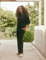 The Lounger Fleece Crew - Black