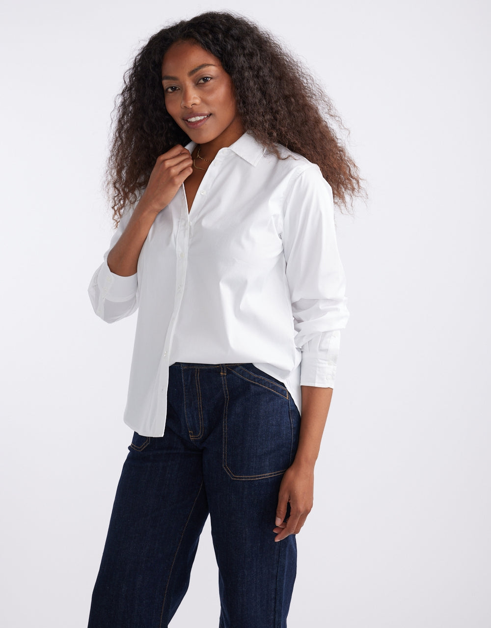 jeans white dress shirt Classic Shirt - White White & Co. for Sale Online United States