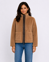 Layla Teddy Fleece Jacket - Tan