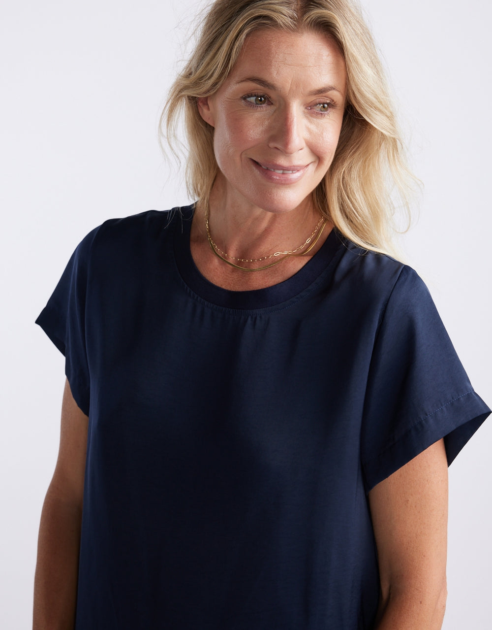 Drape Tee - Navy