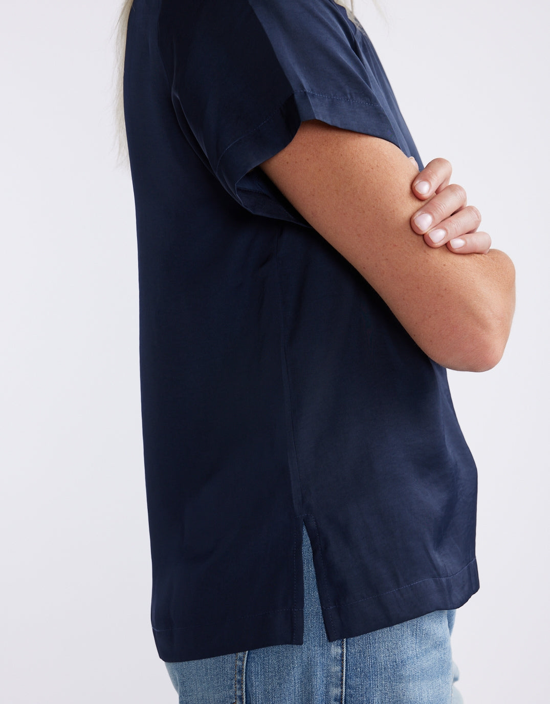 Drape Tee - Navy