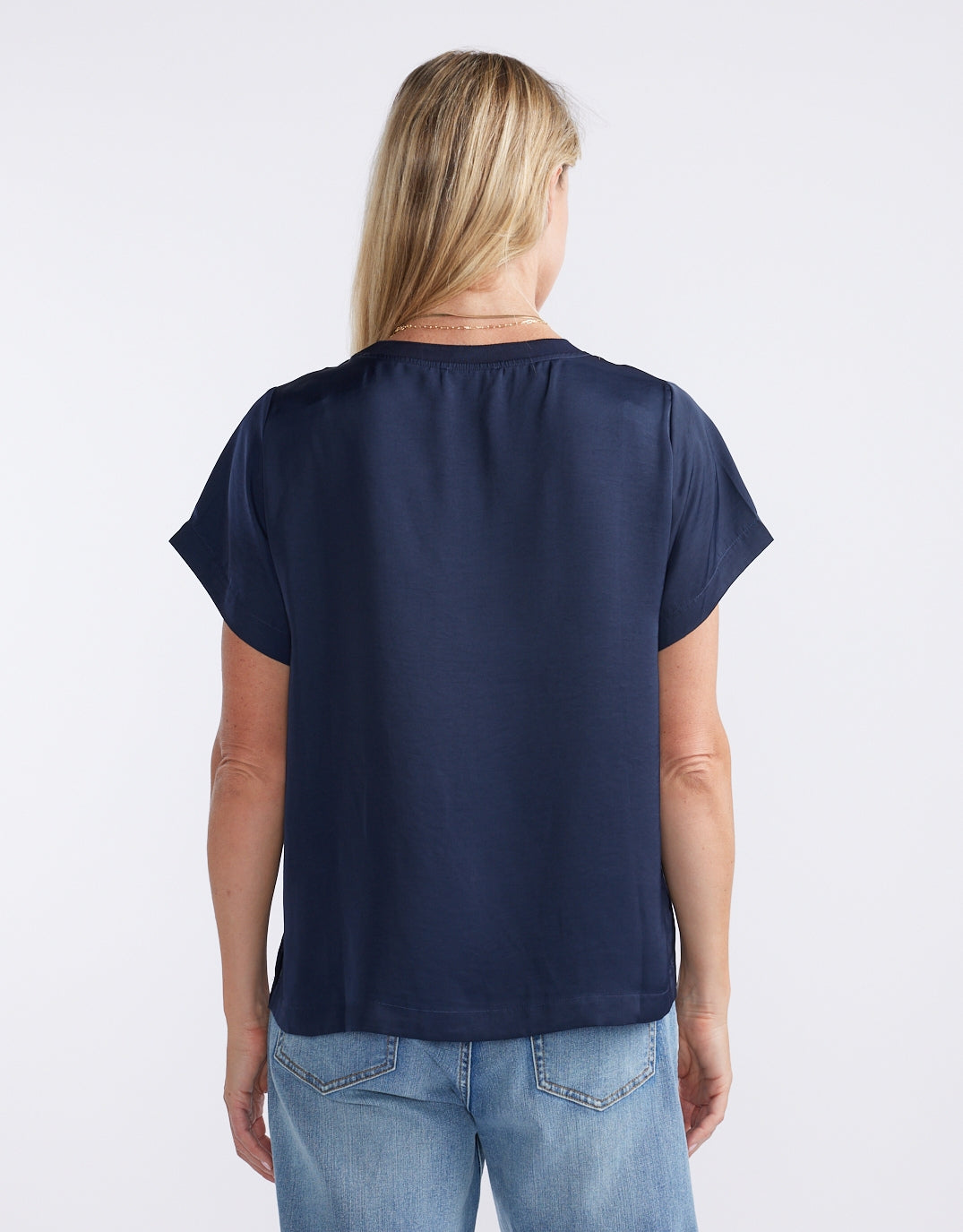 Drape Tee - Navy