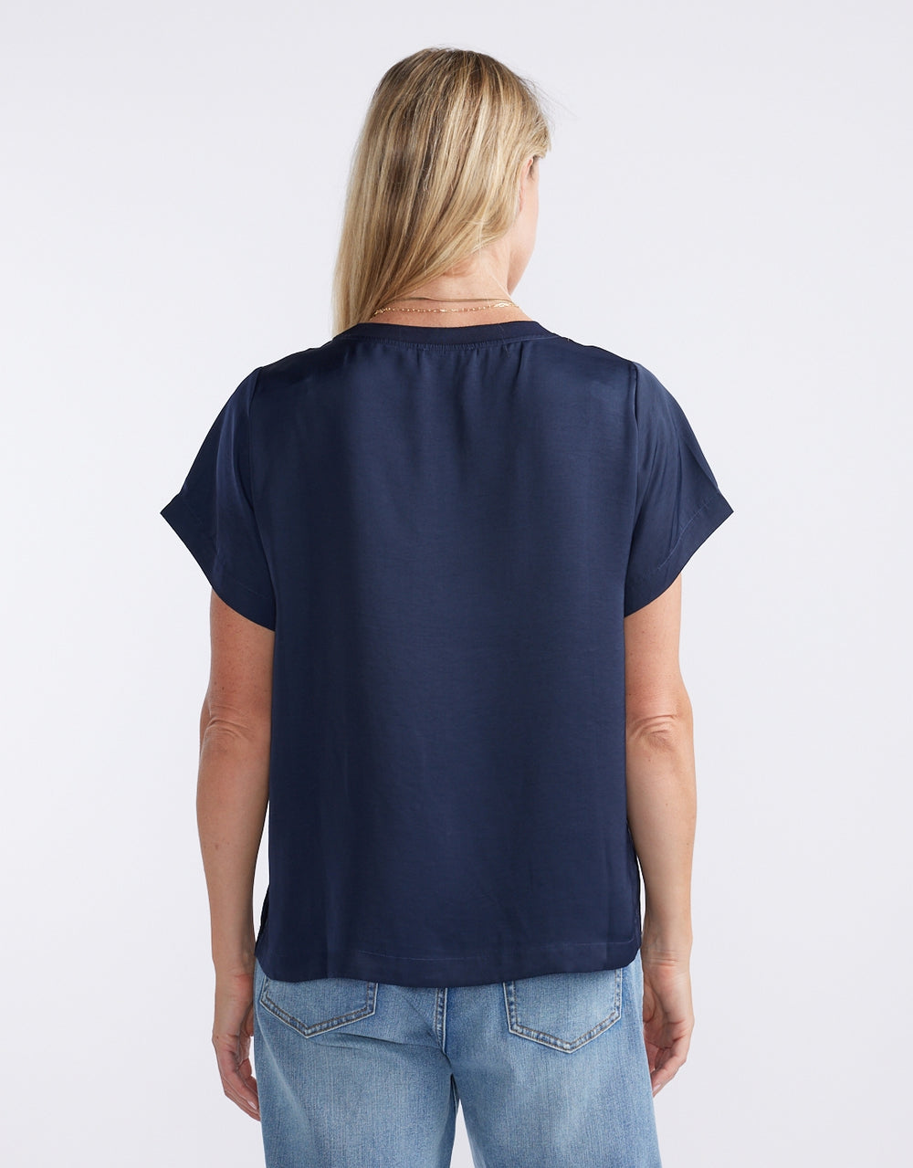 Drape Tee - Navy