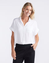 Effortless Drape Shirt - White