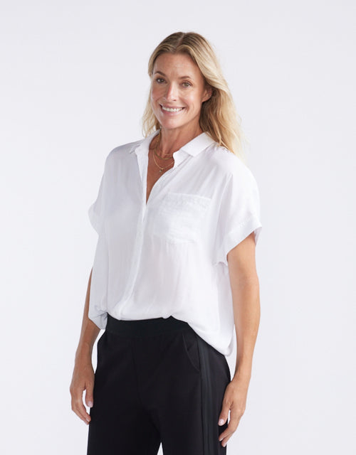 Effortless Drape Shirt - White