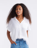 Effortless Drape Shirt - White