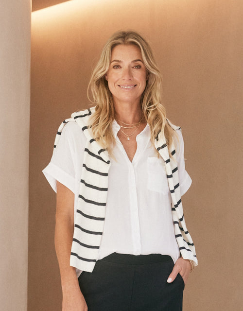 Effortless Drape Shirt - White