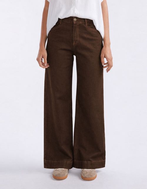 Ellery Stretch Straight Leg Jeans - Chocolate